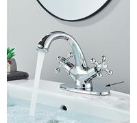 d/Antique Brass Bathroom Basin Sink Faucet Bath Wash Basin Mixer Tap Single Hole Solid Brass Deck Mounted Bath Tap