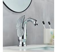 d/Antique Bronze/Chrome Short Creative Shape Basin Sink Faucet Single Handle Deck Mount Hot Cold Water Mixer Tap