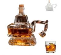 D Art Statue, Whiskey Decanter Bottle, Excavators Cars Whiskeys Decanter Ornaments,Empty Wine Carafe Liquor Storage Unique Home Bar Office Decor Gift for Men Construction Lovers Collectors