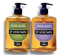 D' AVIGNON - Savon Liquide Inspiration Artisanale Set | Verbena & Lavender - Hand & Body Liquid Soap - With Shea Extract | 500mL Each
