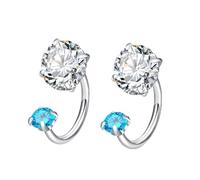 D.Bella 2Pcs Horseshoe Nose Rings Hoops Septum Ring 316L Stainless Steel Nose Rings CZ Horseshoe Septum Lip Labret Eyebrow Helix Daith Ear Piercing Jewelry For Women Men