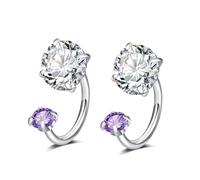 D.Bella 2Pcs Horseshoe Nose Rings Hoops Septum Ring 316L Stainless Steel Nose Rings CZ Horseshoe Septum Lip Labret Eyebrow Helix Daith Ear Piercing Jewelry For Women Men