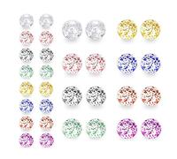 D.Bella Mix Color Glitter UV Acrylic Replacement Balls Retainer Piercing Barbell Parts 14G 5mm 8mm Glitter Balls for Women Men