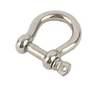 D Bow Ring Shackle Locks, 304 Stainless Steel D Ring, Screw Pin Anchor Shackle for Traction Steel Wire, Heavy Duty Construction, Rigging, Vehicle Recovery, Hauling, Tie Downs, Hanging (M14-1Pcs)