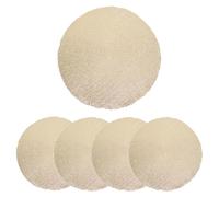 D-buy Bright Gold Round Placemats Set of 4, 15 inch Non-Slip Washable Placemats for Dining Table, Kitchen Table for Wedding Banquet Party Home Dining Tableware