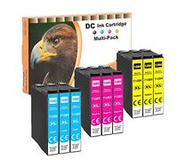 D&C 9x Compatible Ink Cartridge Replacement for Epson T1285 - T1282 T1283 T1284 for Epson Stylus S22 SX125 SX130 SX230 SX235 W SX420 W SX425W SX430W SX435 W SX438W SX440 W SX445W BX305F