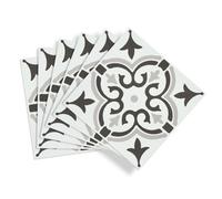 D-C-Fix Black & Grey Stencil Motif Tile Effect Self-Adhesive Vinyl Tile, 1M²