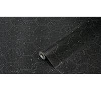 d-c-fix Ceramics Wall Covering - Wall Wallpaper Tile Wallpaper Tile Mirror Wallpaper Design Renovation Upcycling Wall Kitchen Bathroom Bedroom Living Room Laundry Room - Dark Hexagon 67.5 cm x 4 m