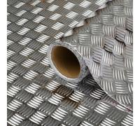 D-C-Fix Criss Cross Checkerboard Silver Effect Self-Adhesive Film (L)1.5M (W)450mm