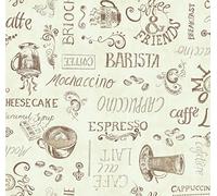 d-c-fix F2312001 Manhattan Ristretto Cream Tablecloth, Polypropylene (PP)