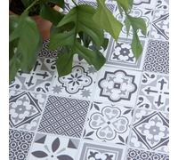 D-C-Fix Grey & White Oriental Tile Effect Self-Adhesive Vinyl Tile, 1.2M²
