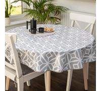 D-C-Fix Karo Mondial 140Cm Round Eco Line Pvc Free Polyester Tablecloth