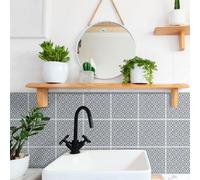 D-C-Fix Lina Beige & White Self-Adhesive Tile, 0.14M²