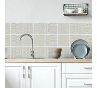 D-C-Fix Lina Beige & White Self-Adhesive Tile, 0.14M²