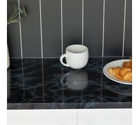 D-C-Fix Marble Black 45cm x 10m Self-adhesive Vinyl Wrap for Doors & Worktops | Size: 450mm x 15000mm d-c-fix Black 450mm x 15000mm