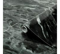 2MX67.5cm MARBLE SILVER BLACK STICKY BACK PLASTIC DCFIX SELF ADHESIVE FILM WRAP