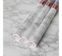 D-C-Fix Marble Grey Self Adhesive Vinyl Wrap for Doors & Worktops 3 Rolls | Size: 675mm x 2000mm d-c-fix Grey 675mm x 2000mm