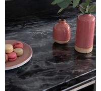 D C Fix dc fix Marble Romeo Silvr Self Adhesive Vinyl Wrap 67.5CMX5M Black