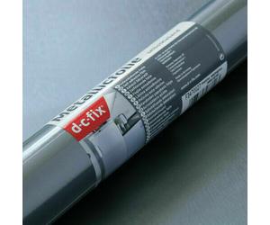 D-C-Fix Metallic Brushed Steel Grey Sticky Vinyl Fablon (343-8313) 67cm x 1.5m