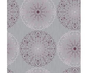 d-c-fix Oilcloth Tablecloth - Monte Carlo Charlene Grey 150cm x 220cm Square - Vintage Style Tablecloth for Kitchen Dining Garden Table - Food Safe Washable & Waterproof