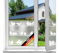d-c-fix window film privacy Filippa - 45cm x 1,5m - static vinyl films for glass windows with a cute bird pattern - self-adhesive, opaque, frosted, decorative for bathroom, home & kitchen