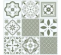 D-C-Fix Green Oriental Tile Effect Self-Adhesive Vinyl Tile, 1M²