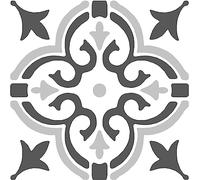 d-c-fix Self Adhesive Floor Tiles Stencil Motif Gray Patterned 11 Pack 30,5 cm x 30,5 cm - Peel and Stick Vinyl Stickers for Bathroom & Kitchen