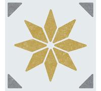 d-c-fix Set of 6 Tile Stickers, Wall Tiles, 15 x 15 cm, Alia Gold, Practical Adhesive Tiles for Kitchen, Bathroom and Kitchen Splashback, Self-Adhesive Wall Tile Stickers, Water-Resistant Tile Film