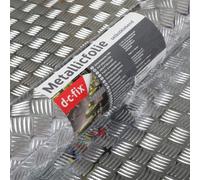D-C-Fix Textured Chequer Plate Silver (8060) Sticky Backed Vinyl (L)150 (W)67.5Cm