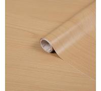 BROWN WOOD BEECH EFFECT STICKY BACK PLASTIC SELF ADHESIVE VINYL FILM 2.1m X90cm