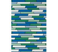 D-C-Fix Vitrail Stained Glass Design Static Film Green Blue 1.5M X 67.5Cm