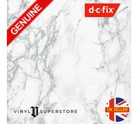 D-C FIX WHITE/GREY MARBLE STICKY BACK PLASTIC SELF ADHESIVE VINYL FILM 90cm