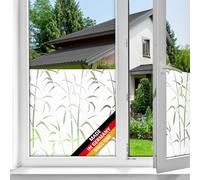 d-c-fix window film privacy Bamboo - 45cm x 1,5m - static vinyl films for glass windows with a modern leaves pattern - self-adhesive, opaque, frosted, decorative for bathroom, home & kitchen