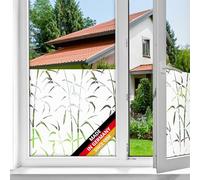 d-c-fix window film privacy Bamboo - 67,5cm x 2m - self adhesive vinyl films for glass windows with a modern leaves design - opaque, frosted, decorative for bathroom, home & kitchen