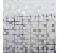 d-c-fix window film privacy Globe - 45cm x 2m - static vinyl films for glass windows with a monochrome mosaic design - self-adhesive, opaque, frosted, decorative for bathroom, home & kitchen