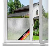 d-c-fix window film privacy Lynn - 90cm x 1,5m - static vinyl films for glass windows with a modern textile pattern - self-adhesive, opaque, frosted, decorative for bathroom, home & kitchen