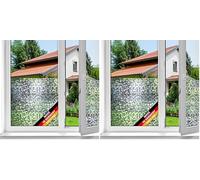 d-c-fix window film privacy Pearl - 45cm x 2m - self adhesive vinyl films for glass windows with a modern geometric pattern - opaque, frosted, decorative for bathroom, home & kitchen (Pack of 2)