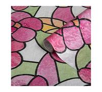 d-c-fix Window Privacy Film Lisboa Summer Stained Glass Static Cling Removable Two Way Day and Night Sun UV-Blocking Decorative Vinyl Covering for Home Door Bathroom Decal Sticker 35.4" x 59"