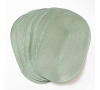 D-C-Fix Wipe Clean Woven Oval Placemats Sage Green | Size: 4 Pack d-c-fix Green 4 Pack
