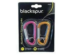 D Carabiner Clip Snap Spring Clasp Hook Keyring Camping Carabina Small Karabiner (Gold & Pink)