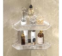 d Corner Shower 3 Tier Waterproof Bathroom Shelf for Small Spaces Stylish Space Saving Shower Caddy for Vanity and Kitchen Storage Solution