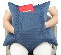 D. Cozy Star Shaped Hysterectomy Pillow with 2 Pockets for Abdominal Surgery Hysterectomy Recovery Must Haves Products Gifts Tummy Pillow with Hands Placement Pouch Minky Dot Denim Blue