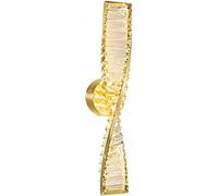 d Crystal Linear Wall Light - Modern Vanity Fixture for Bathroom Mirror, Twisted Spiral Design for Bedroom and Living Room