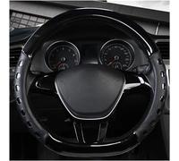 D Cut Steering Wheel Cover - D Shaped Flat Bottom Microfiber Leather Anti-Skid Breathable Fit 14.5"-15" (Black)