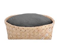 D&D Cat Basket Bodhi Gray 52X52Cm Woven Wood With Cushion Made Of Faux Fur