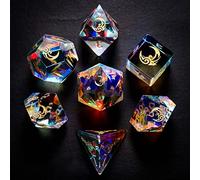 D&D Dice Set Dungeons and Dragons Dice, Pretty Symphony Crystal DND Polyhedral Role Playing Dice Set for Table Games, TRPG, Role Playing Dice Games