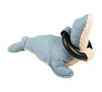 D&D Dog Toy Navy Blue With Rubber Bite Ring 25X13X16Cm For Dogs
