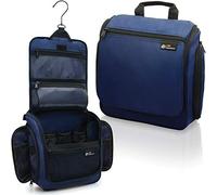 D&D Hanging Toiletry Bag for Men and Women. Travel Wash Bag. Large Travel Toiletry Bag Washbag for Makeup, Toiletries, and Cosmetics. Blue