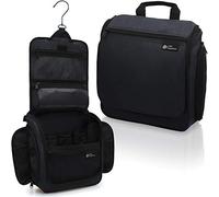 D&d Hanging Toiletry Bag for Men & Women, Travel Wash Bag, Large Washbag Makeup, Toiletries, Cosmetics, Black