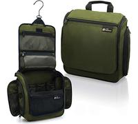 D&D Hanging Toiletry Bag for Men and Women. Travel Wash Bag. Large Travel Toiletry Bag Washbag for Makeup, Toiletries, and Cosmetics. Forest Green